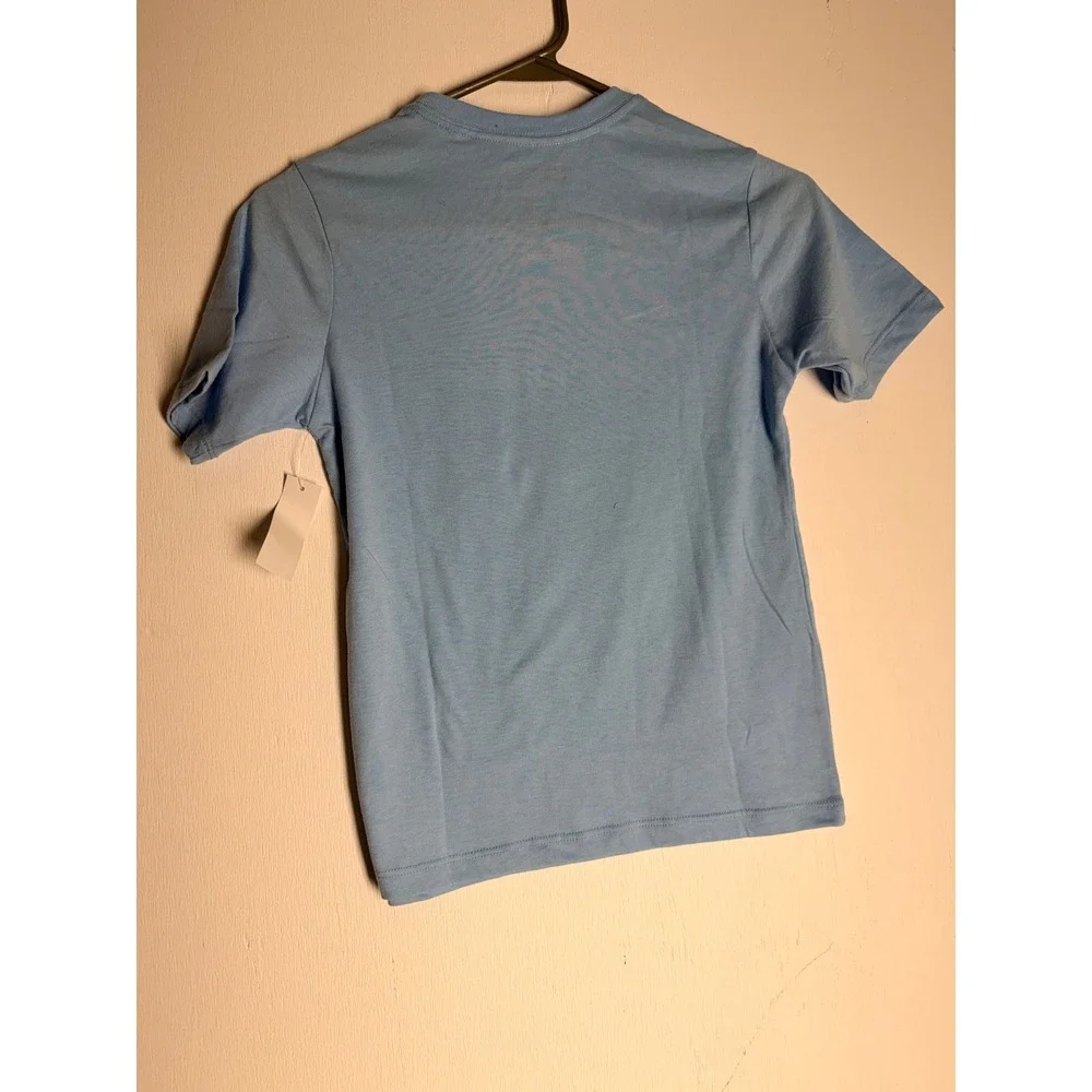 Disney Stitch How About No Light Blue Graphic T-Shirt Kids Size M 8 NWT